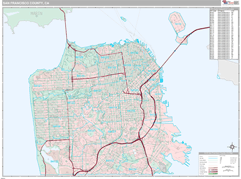 San Francisco County, CA Digital Map Premium Style